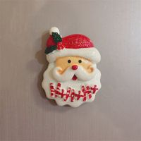 Cute Cartoon Three-dimensional Santa Claus Refrigerator Magnets Christmas Decoration sku image 5
