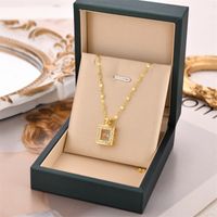 Fashion Perfume Bottle Titanium Steel Plating Inlay Rhinestones Pendant Necklace 1 Piece main image 6