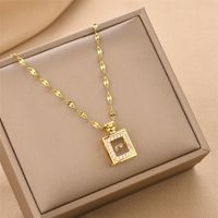 Fashion Perfume Bottle Titanium Steel Plating Inlay Rhinestones Pendant Necklace 1 Piece sku image 1