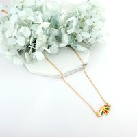 Fashion Rainbow Stainless Steel Plating Pendant Necklace 1 Piece main image 5