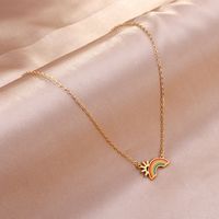 Fashion Rainbow Stainless Steel Plating Pendant Necklace 1 Piece main image 1