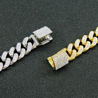 Hip-hop Geometric Alloy Diamond Men's Bracelets main image 4