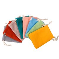 Basic Solid Color Cloth Drawstring Jewelry Packaging Bags 1 Piece main image 4