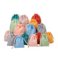 Basic Solid Color Cloth Drawstring Jewelry Packaging Bags 1 Piece main image 1
