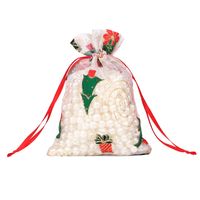 Fashion Christmas Tree Santa Claus Snowman Organza Drawstring Jewelry Packaging Bags 1 Piece sku image 3