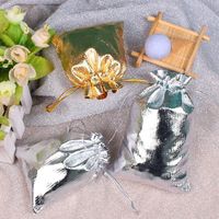 Simple Style Solid Color Cloth Gold Foil Reflective Drawstring Jewelry Packaging Bags main image 4