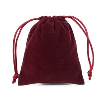 Simple Style Solid Color Cloth Drawstring Jewelry Packaging Bags 1 Piece sku image 2
