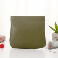 Women's All Seasons Pu Leather Solid Color Simple Style Square Cosmetic Bag sku image 17