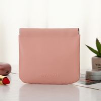 Mujeres Todas Las Temporadas Cuero Sintético Color Sólido Estilo Simple Cuadrado Bolso De Cosméticos sku image 11