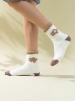 Women's Fashion Flower Coral Fleece Ankle Socks sku image 1