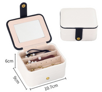 Simple Style Geometric Pu Leather Layered Jewelry Boxes 1 Piece sku image 1