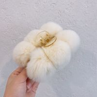 Cute Solid Color Rabbit Fur Hair Claws sku image 3