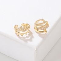 1 Piece Simple Style Letter Gold Plated Ear Studs main image 1