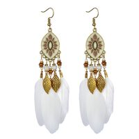 Wholesale Jewelry 1 Pair Ethnic Style Leaf Feather Ear Hook sku image 2
