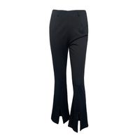 Fashion Solid Color Spandex Polyester Full Length Flared Pants sku image 8