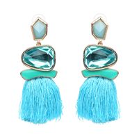 Pendientes De Metal Geométrico Bohemio Chapado En Piedras Preciosas Artificiales Para Mujer 1 Par sku image 9