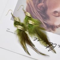 Ethnic Style Geometric Feather Women's Drop Earrings 1 Pair main image 5