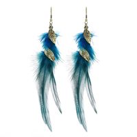 Ethnic Style Geometric Feather Women's Drop Earrings 1 Pair main image 2
