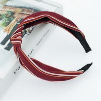 New Hair Accessories Korean Cloth Cross Solid Color Printing Knotted Wide-edge Cheap Headband Wholesale sku image 26