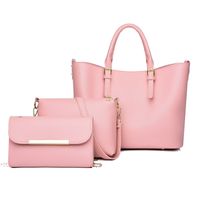 Women's Large All Seasons Pu Leather Solid Color Basic Square Zipper Bag Sets sku image 4