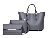 Women's Large All Seasons Pu Leather Solid Color Basic Square Zipper Bag Sets sku image 6