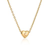 Fashion Letter Heart Shape Titanium Steel Plating Necklace 1 Piece main image 4