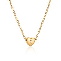 Fashion Letter Heart Shape Titanium Steel Plating Necklace 1 Piece sku image 19