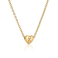 Fashion Letter Heart Shape Titanium Steel Plating Necklace 1 Piece sku image 13