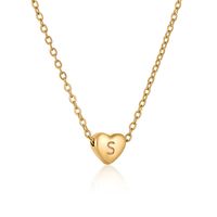 Fashion Letter Heart Shape Titanium Steel Plating Necklace 1 Piece sku image 19