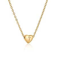Fashion Letter Heart Shape Titanium Steel Plating Necklace 1 Piece sku image 20