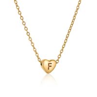 Fashion Letter Heart Shape Titanium Steel Plating Necklace 1 Piece sku image 8