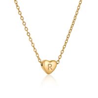 Fashion Letter Heart Shape Titanium Steel Plating Necklace 1 Piece sku image 9