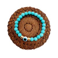 Retro Devil's Eye Palm Natural Stone Turquoise Volcanic Rock Bracelets main image 4