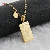 Fashion Square Constellation Stainless Steel Plating Necklace 1 Piece main image 1