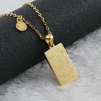 Fashion Square Constellation Stainless Steel Plating Necklace 1 Piece sku image 3