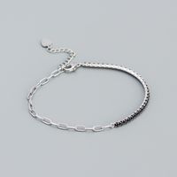 Fashion Geometric Heart Shape Silver Inlay Zircon Bracelets sku image 4