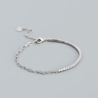 Fashion Geometric Heart Shape Silver Inlay Zircon Bracelets sku image 5