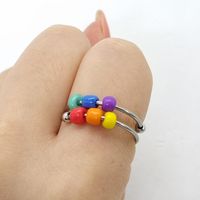 Fashion Round Stainless Steel Copper Plating Rings 1 Piece main image 2