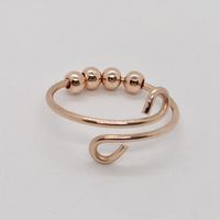 Fashion Round Stainless Steel Copper Rings 1 Piece sku image 2