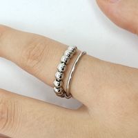 Retro Round Stainless Steel Copper Rings 1 Piece main image 3