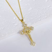 Mode Traverser Le Cuivre Incruster Zircon Pendentif 1 Pièce sku image 2