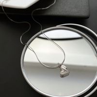 Simple Style Heart Shape Titanium Steel Plating Necklace main image 2