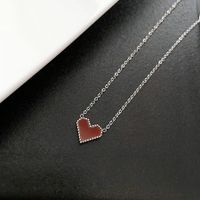 Sweet Heart Shape Titanium Steel Plating Necklace sku image 2