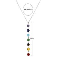 Simple Style Round Artificial Gemstones Beaded Women's Pendant Necklace 1 Piece main image 4