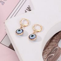 Fashion Devil's Eye Glass Women's Drop Earrings 1 Pair sku image 3