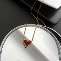 Sweet Heart Shape Titanium Steel Plating Necklace main image 1
