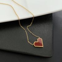 Sweet Heart Shape Titanium Steel Plating Necklace sku image 3