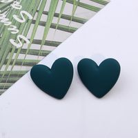 Sweet Heart Shape Arylic Stoving Varnish Women's Earrings 1 Pair sku image 12