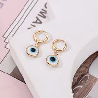 Fashion Devil's Eye Glass Women's Drop Earrings 1 Pair sku image 1