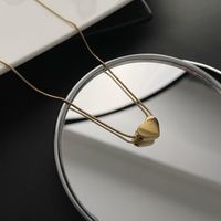 Fashion Heart Shape Titanium Steel Plating Necklace sku image 1